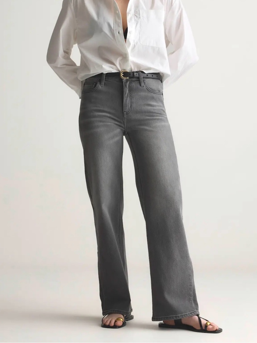 Quince Charcoal Relaxed Straight Jeans